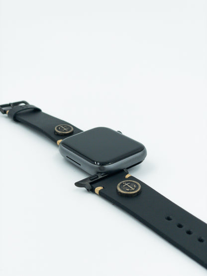 Apple Watch Deri Saat Kordonu - Çapa Temalı