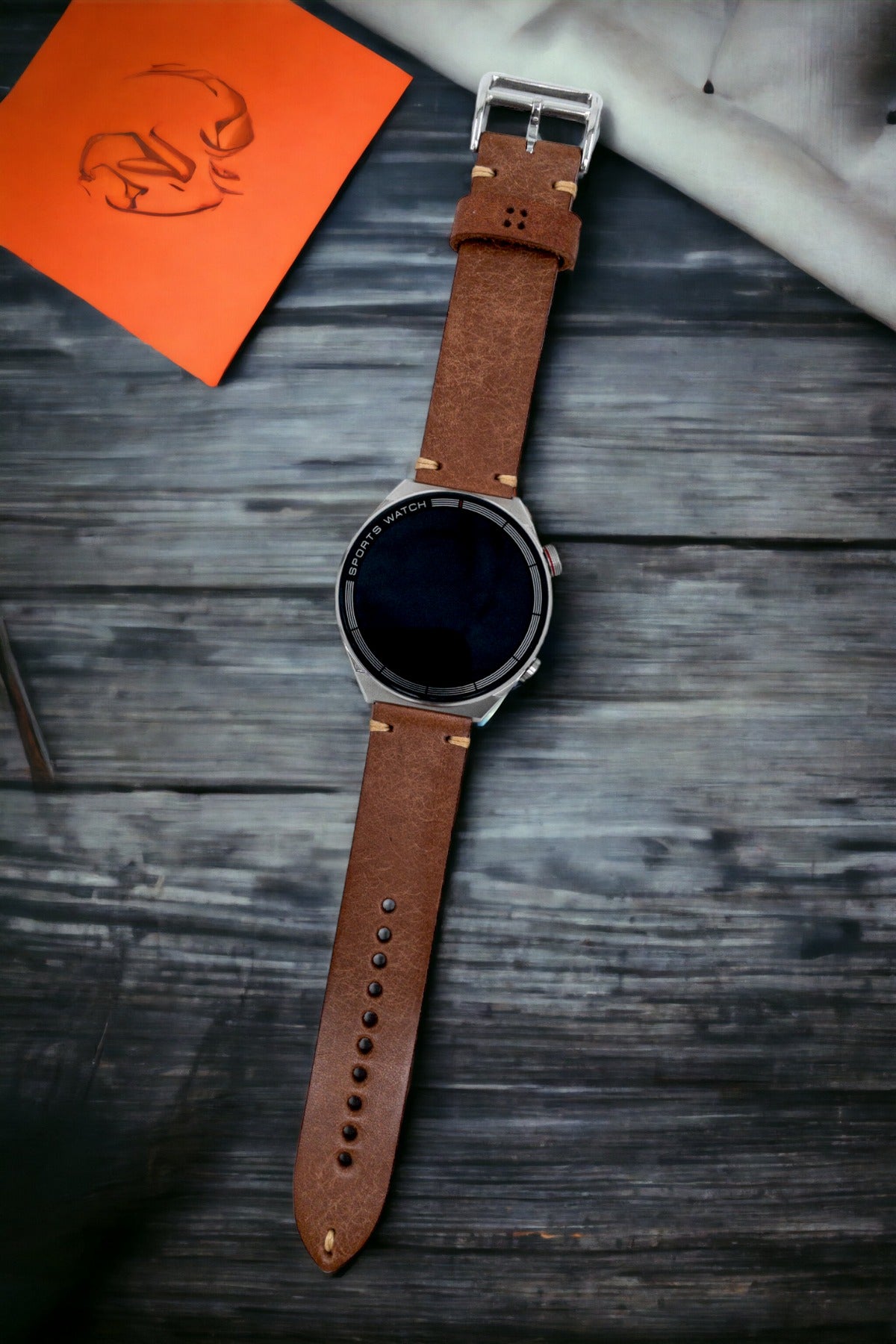 Huawei Watch Deri Saat Kordonu - Naturale