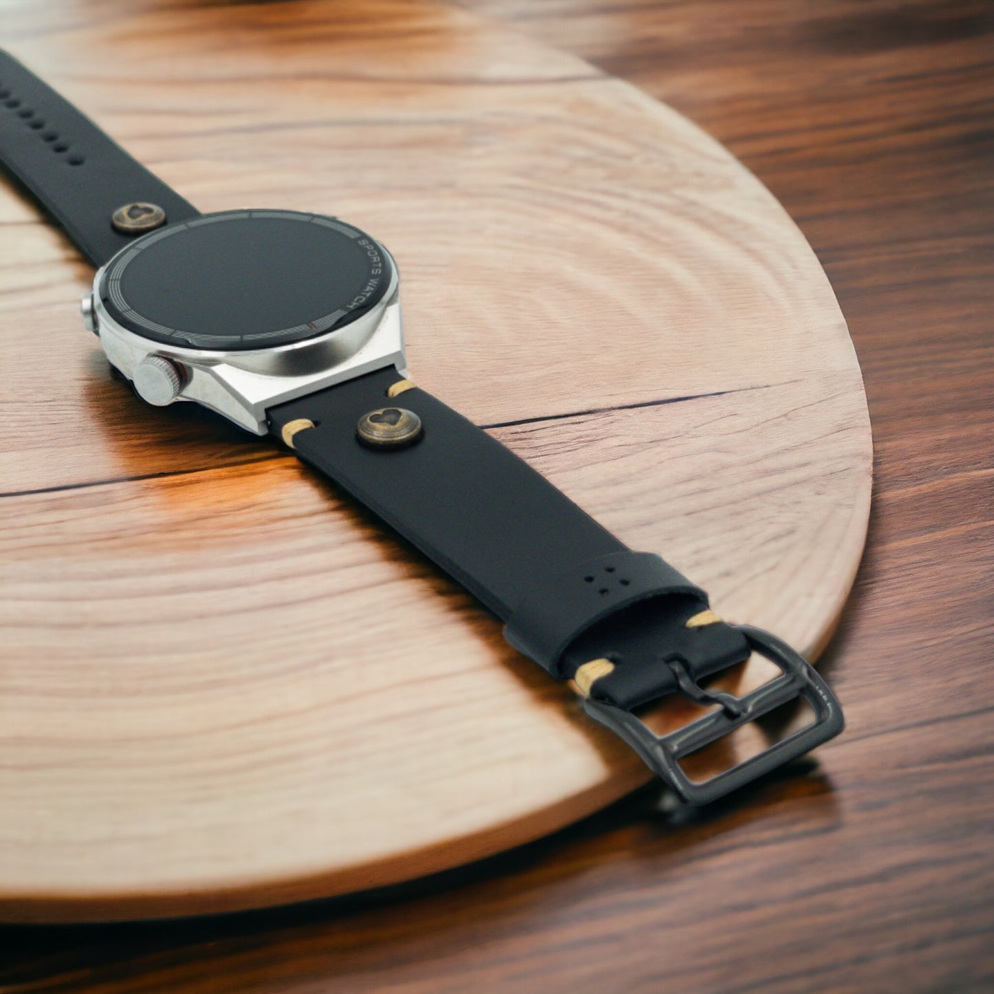 Huawei Watch Deri Saat Kordonu - Kalp Temalı