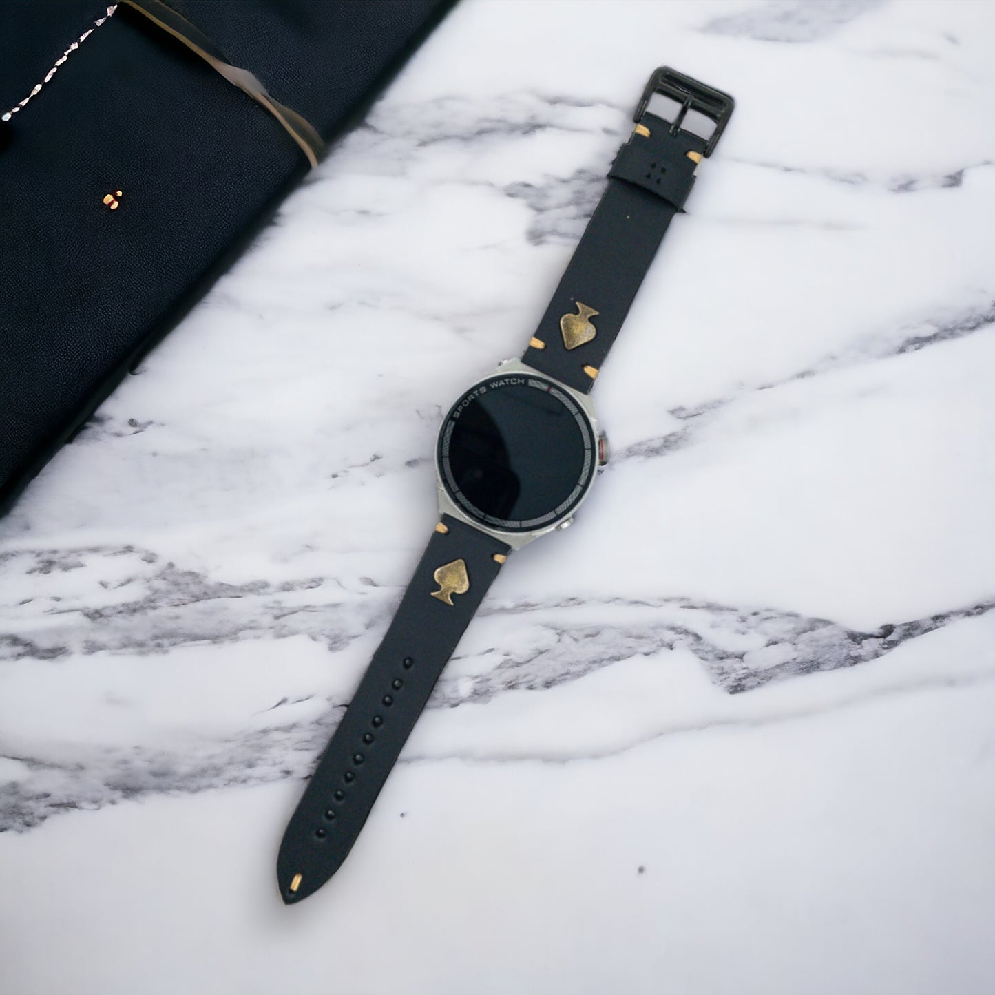 Huawei Watch Deri Saat Kordonu - Maça Temalı