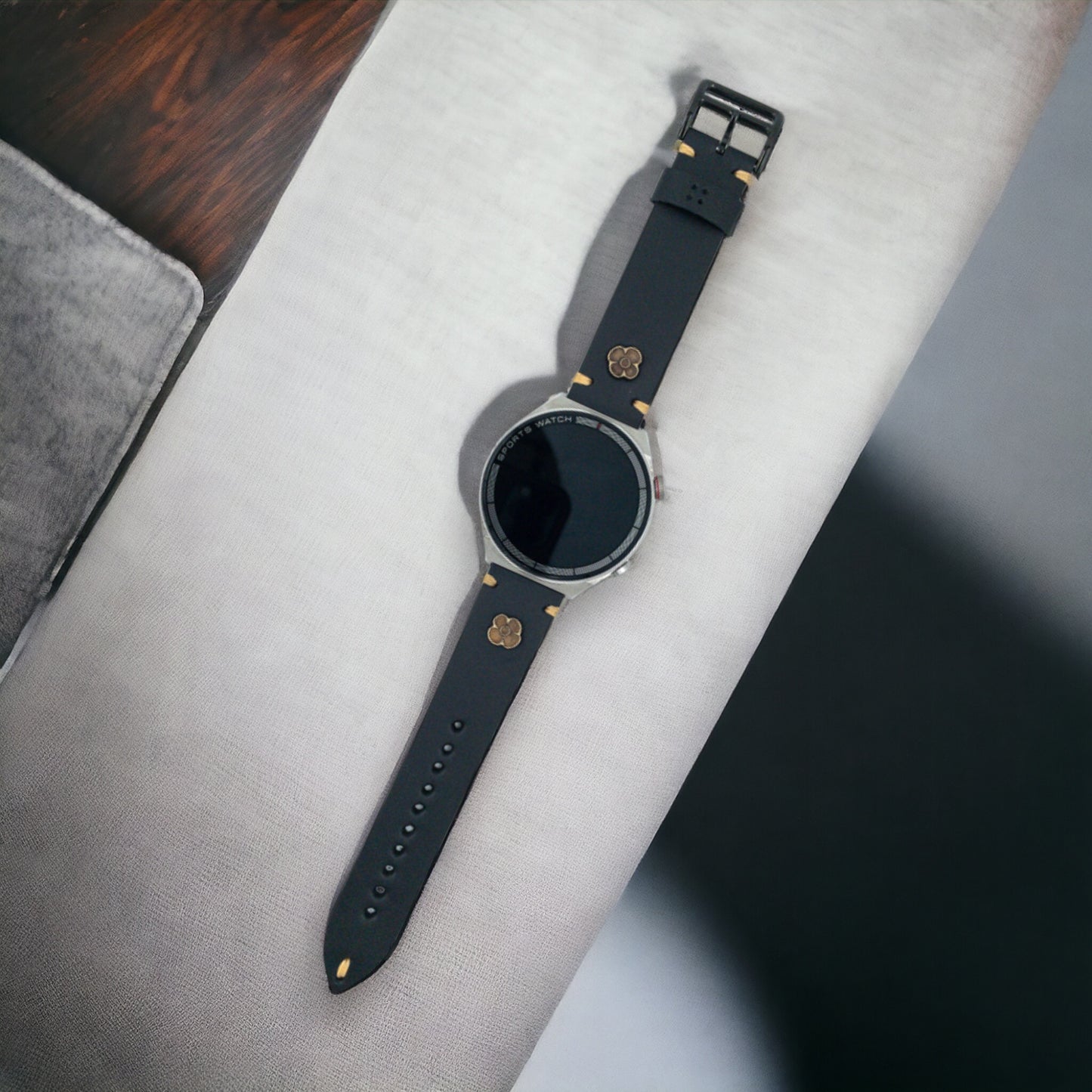 Huawei Watch Deri Saat Kordonu - Yonca Temalı